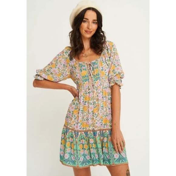 ARNHEM 'Stella' Multicolored Floral Off The Shoulder Play Dress Size 8 RRP $179 - Picture 15 of 16